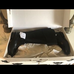 Marc Fisher LEATHER Wide Calf Blk boots. Size 8 M